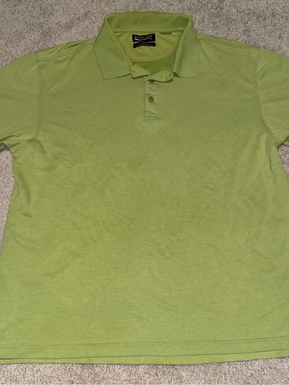 Men's Lime Green Polo Shirt - Classic Short Sleeve